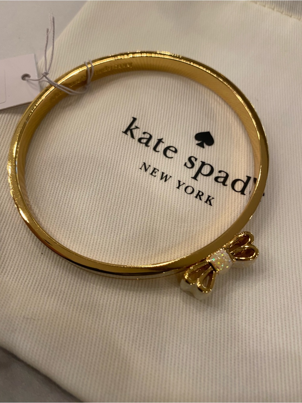KATE SPADE Sparkling Glitter Yellow Opal Moon River Bracelet - Picture 6 of 6